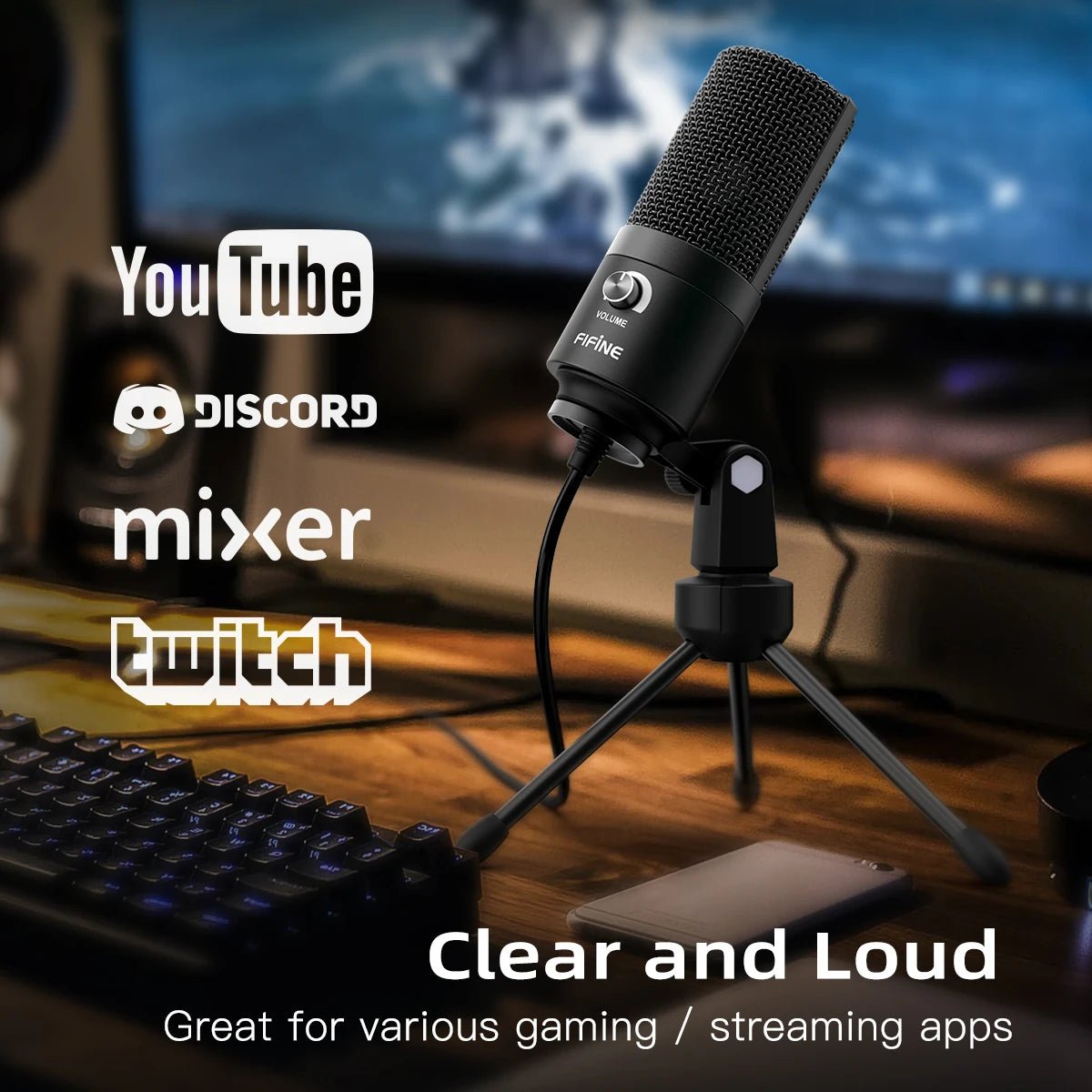 Micro USB FIFINE K669B — Condensateur Studio / Streaming - GamerZone