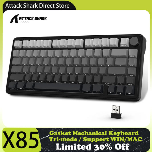 Clavier gaming sans fil switches hot-swap Attack Shark X85 75% — GamerZone