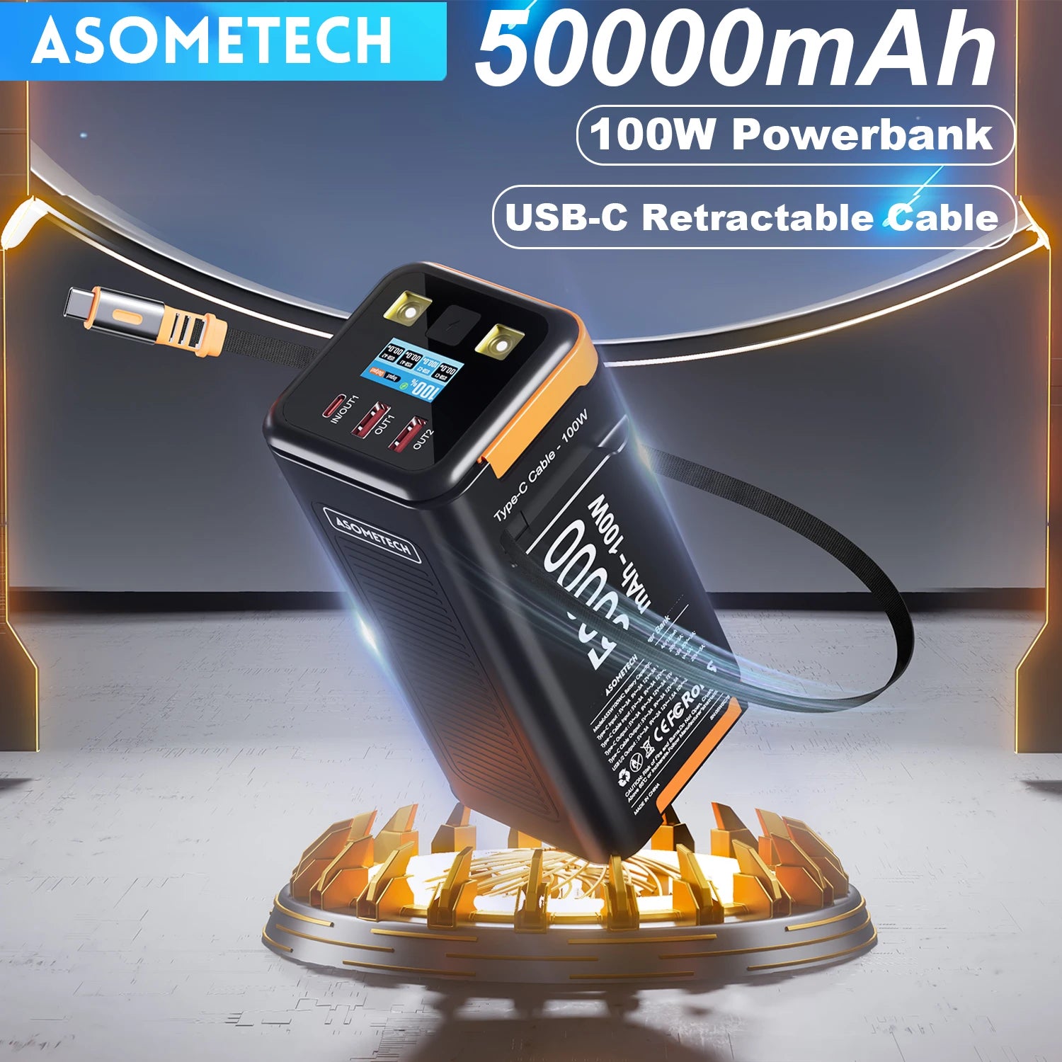 Power Bank Gaming 50000mAh — Charge Rapide 100W - GamerZone