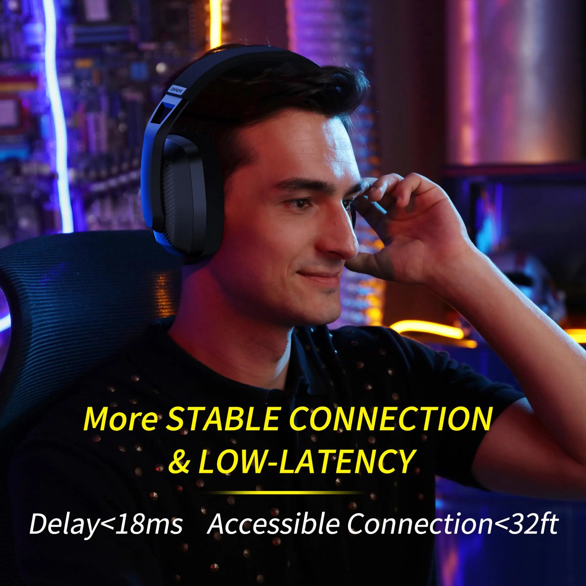 Casque Gaming Sans Fil BINNUNE BW06 — 2.4GHz / Bluetooth 5.3 / Dual Wireless - GamerZone