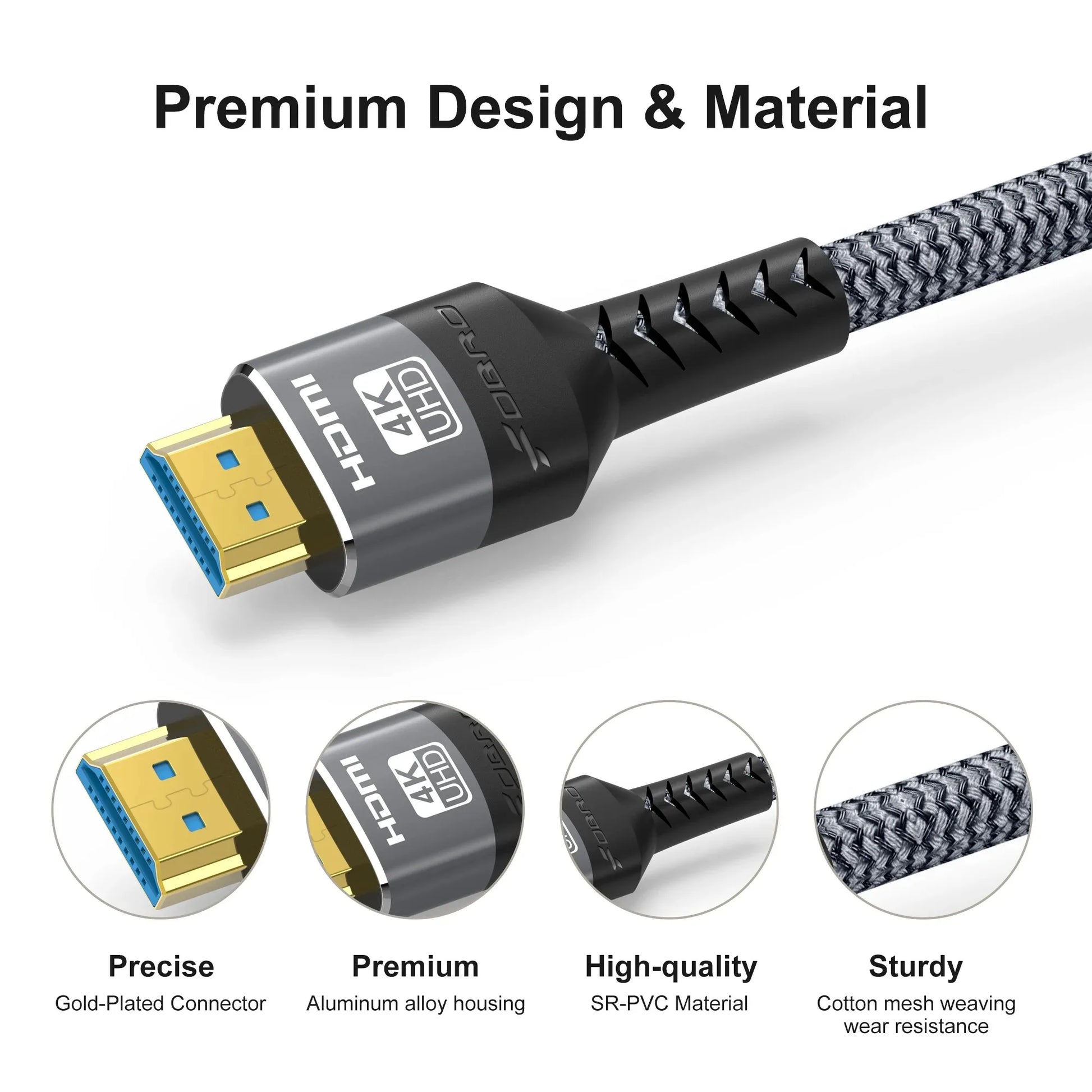 Câble HDMI 4K 60Hz — Compatible PS4 / PS5 / PC / TV / Moniteur - GamerZone