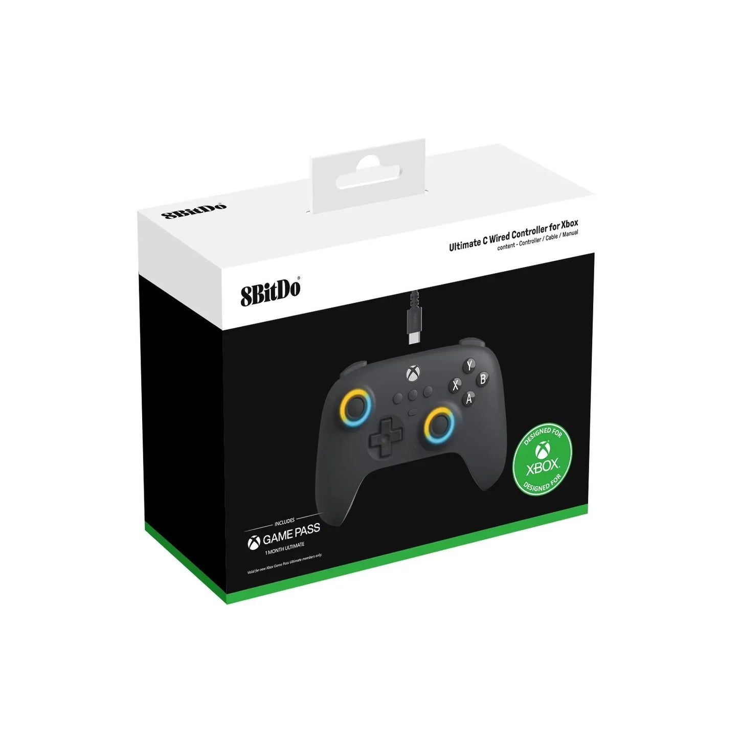 Manette Xbox Filaire 8BitDo Ultimate C — Hall Effect / RGB / Xbox & PC - GamerZone
