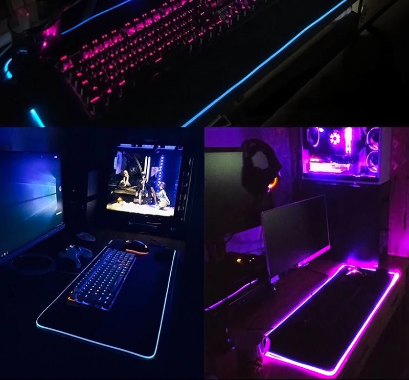 Tapis souris gaming anime Pokémon RGB LED 12 modes — GamerZone