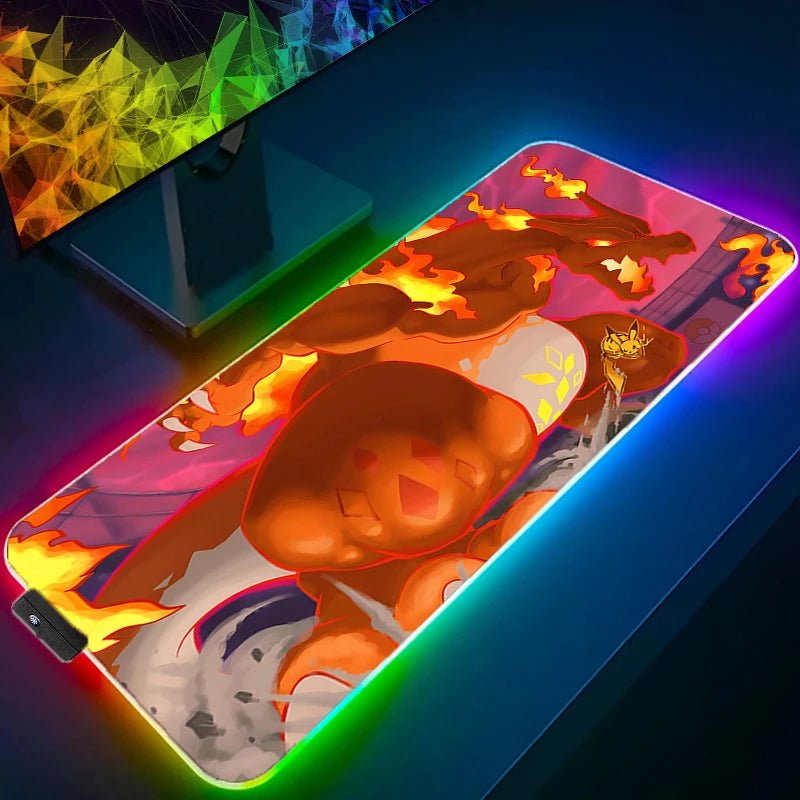 Tapis souris gaming anime Pokémon RGB LED 12 modes — GamerZone