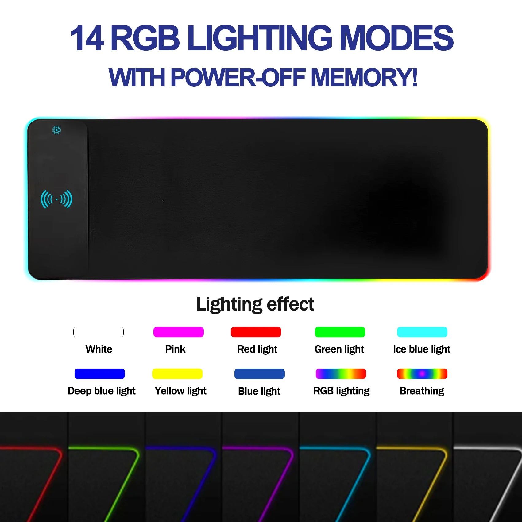 Tapis de Souris Gaming RGB Chargeur Sans Fil 15W XL - GamerZone