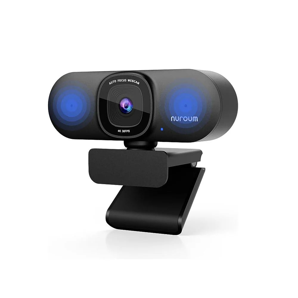 Webcam Streaming NUROUM 4K — Auto Focus IA, Réduction de Bruit, Cadrage Automatique