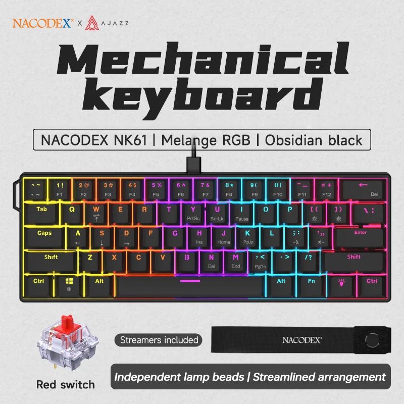 Clavier Mécanique Gaming AJAZZ NK61 — 60% RGB Hot-Swap 61 Touches - GamerZone