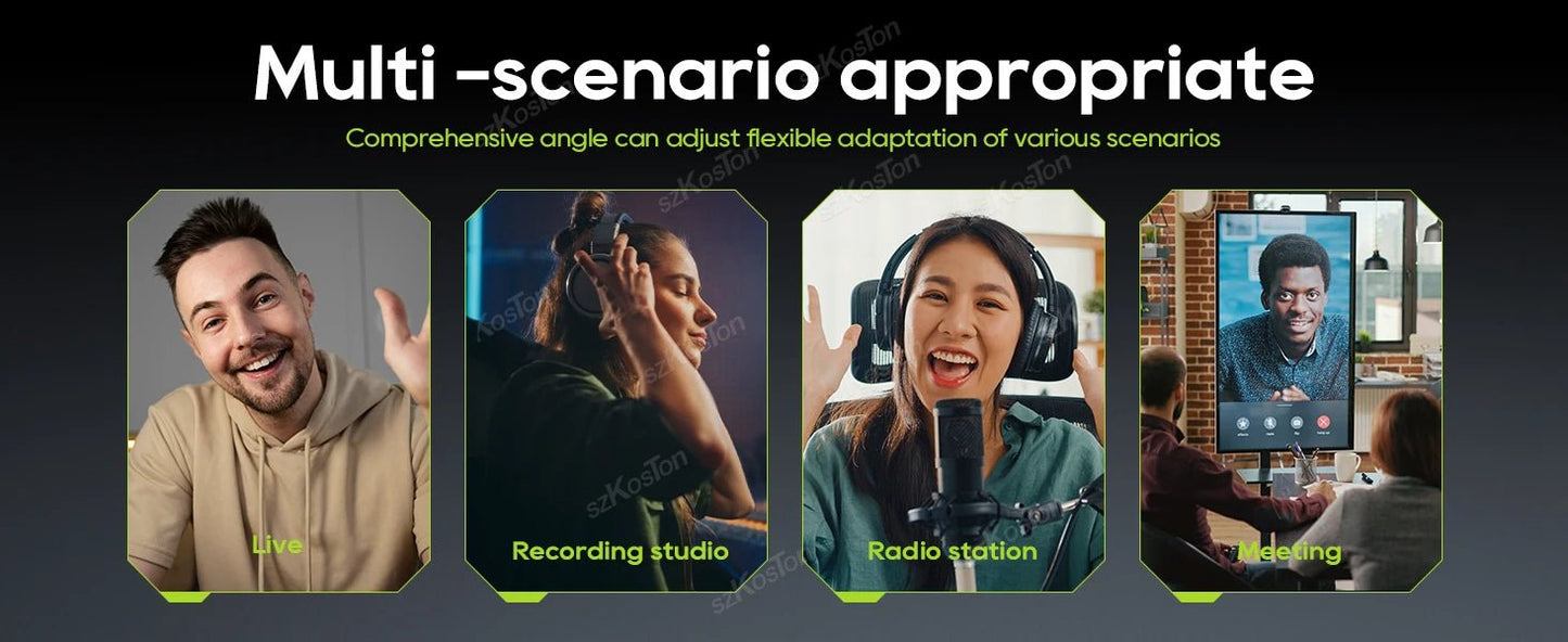 Bras de Microphone Gaming Professionnel — Réglable 360°, Profil Bas, Gestion des Câbles — Compatible AM8, K688, A8 - GamerZone
