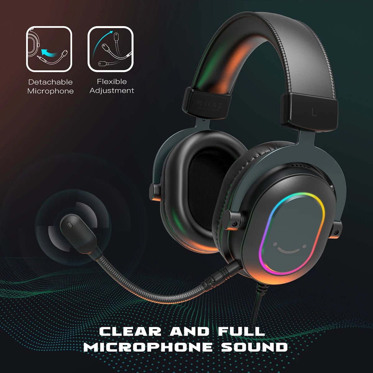 Casque gaming surround 7.1 RGB Fifine — PC PS4 PS5 GamerZone