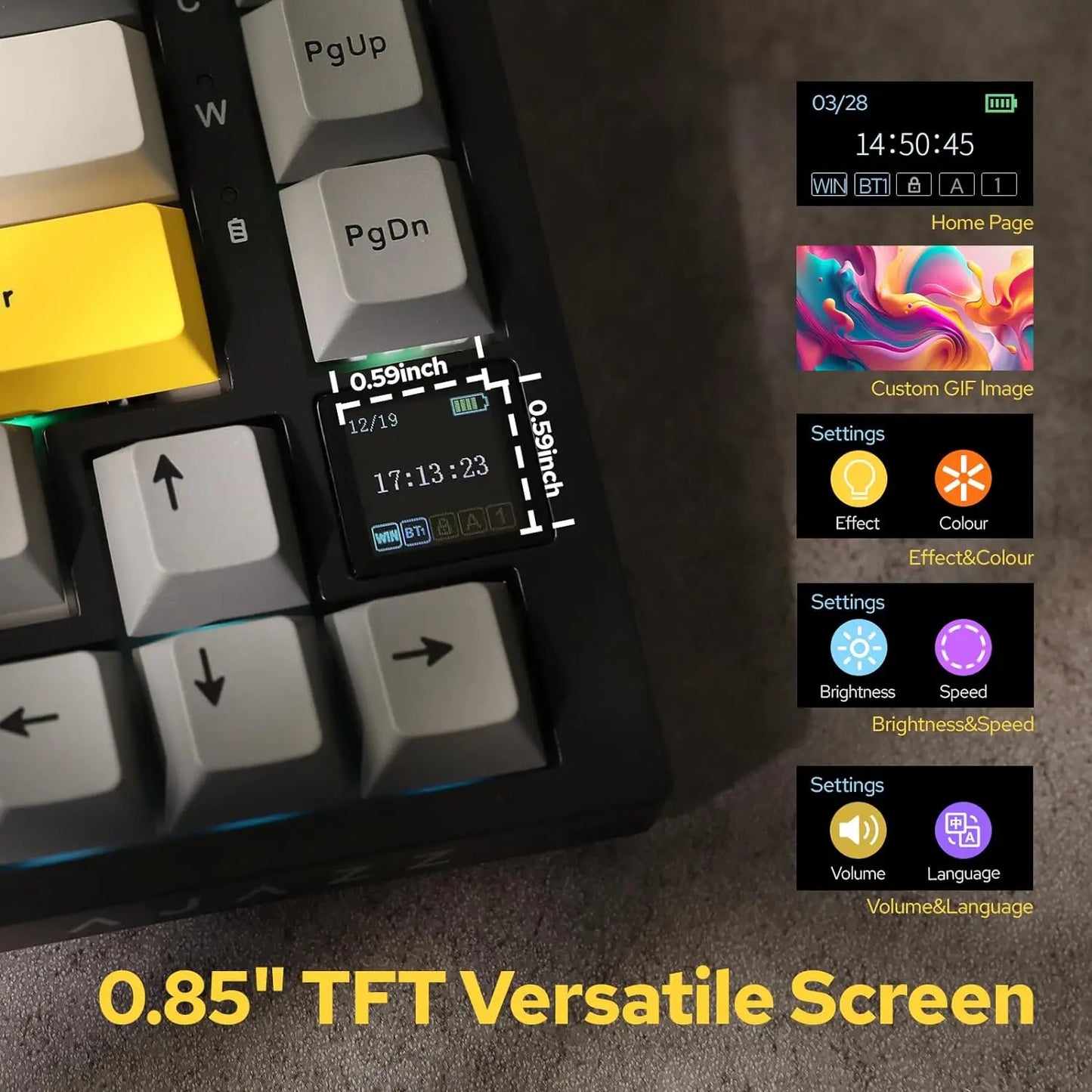 Clavier Mécanique Gaming Ajazz AK820 — Bluetooth / Sans Fil / RGB 75% - GamerZone