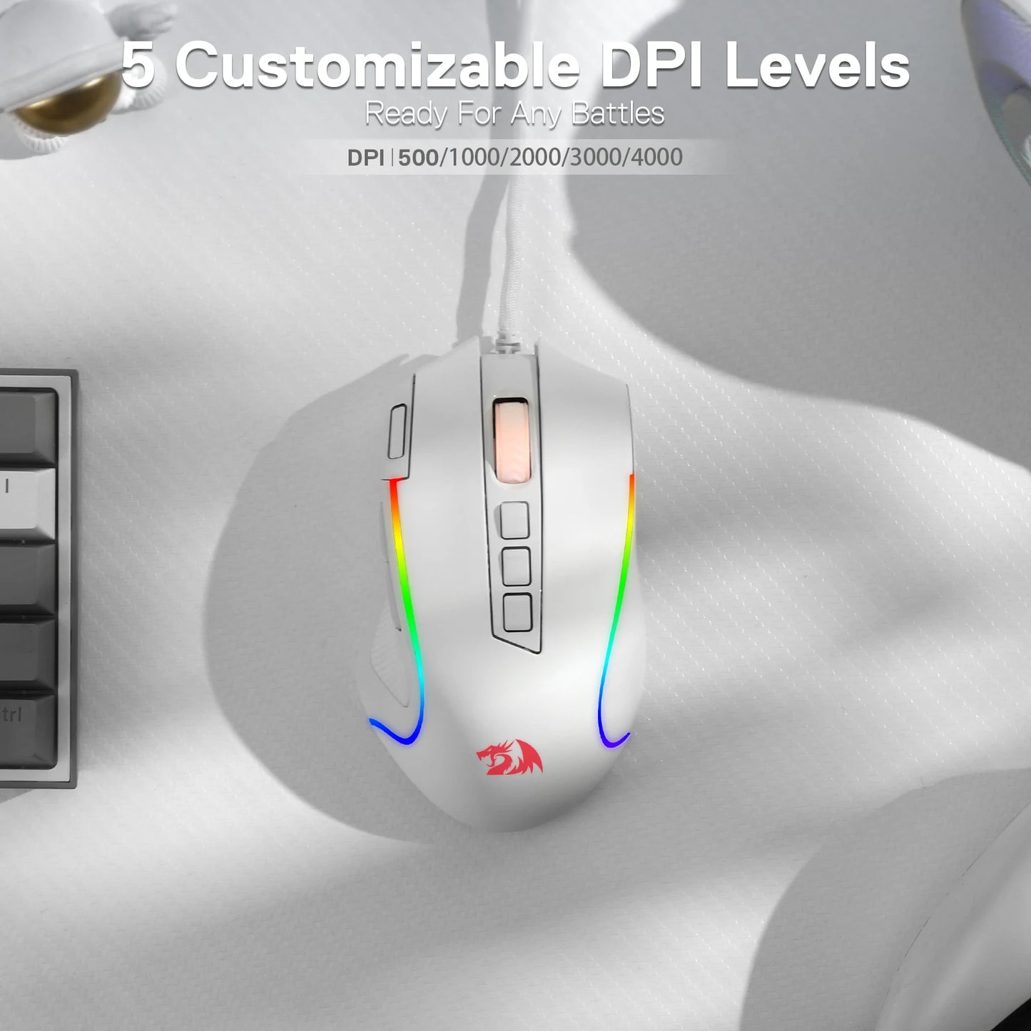 Souris gaming filaire Redragon M612 RGB 8000 DPI 11 boutons — GamerZone