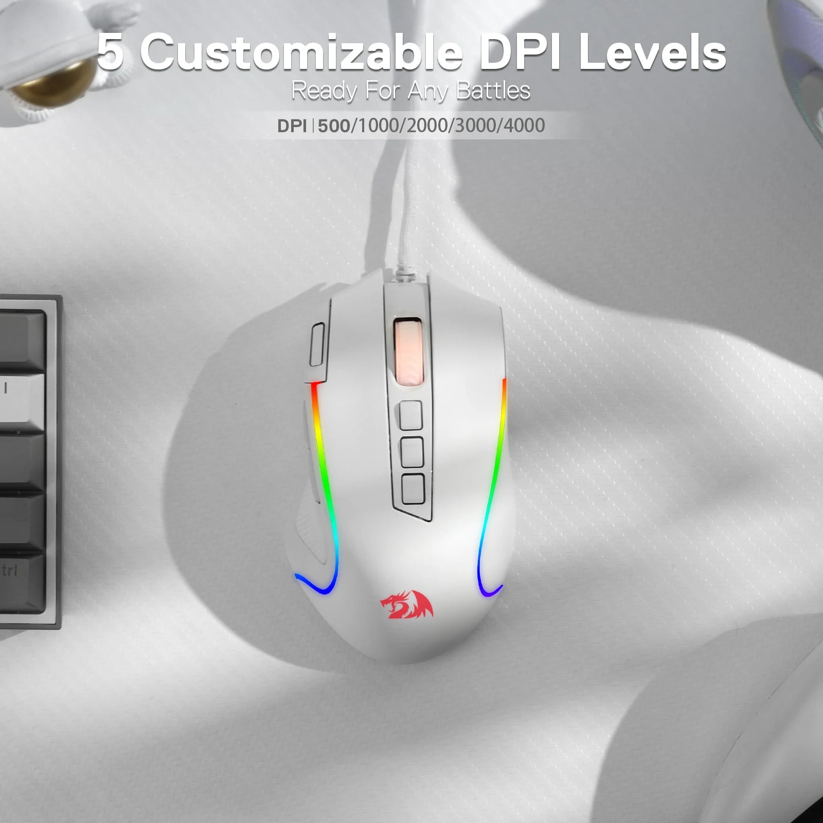 Souris gaming filaire Redragon M612 RGB 8000 DPI 11 boutons — GamerZone