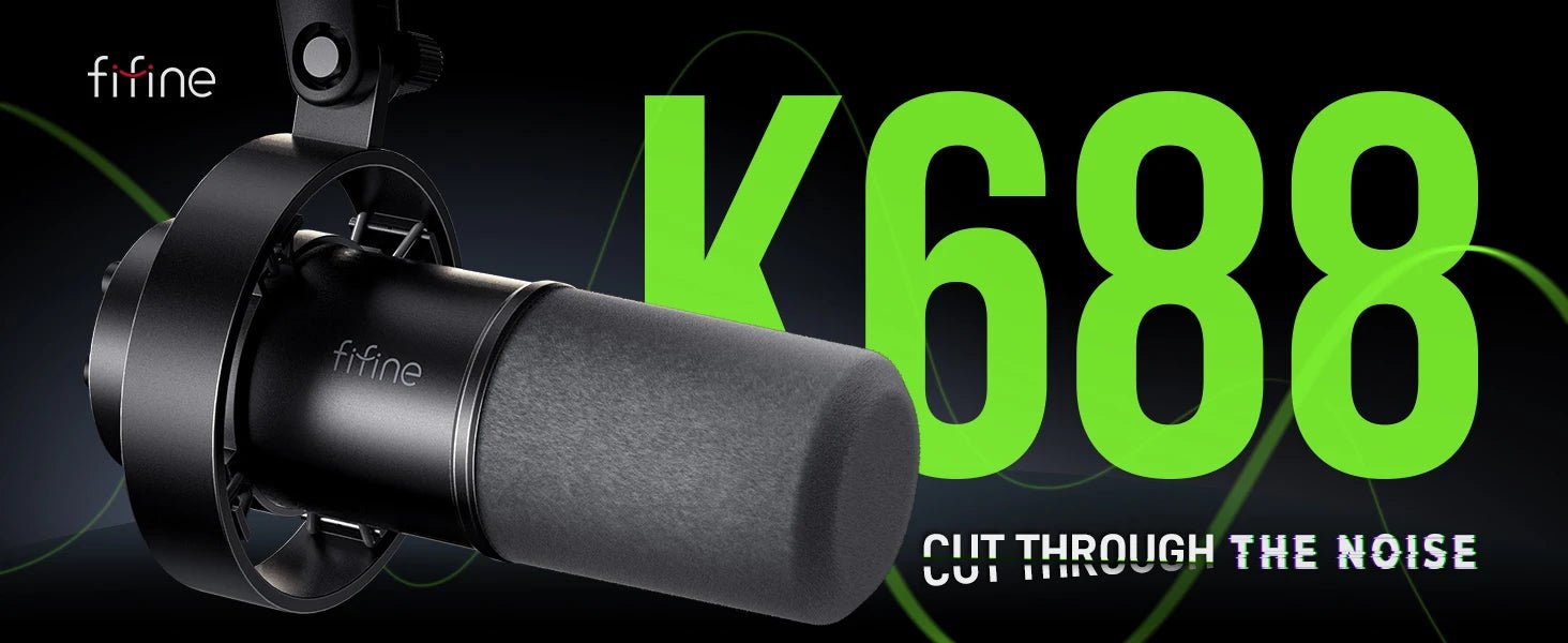 Microphone Gaming FIFINE K688 — USB & XLR, Streaming, Podcast, PC PS4 PS5 - GamerZone