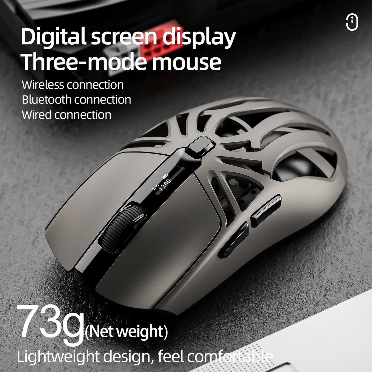 SMAILWOLF RS8 – Souris Gaming Sans Fil 10 000 DPI 1000 Hz - GamerZone