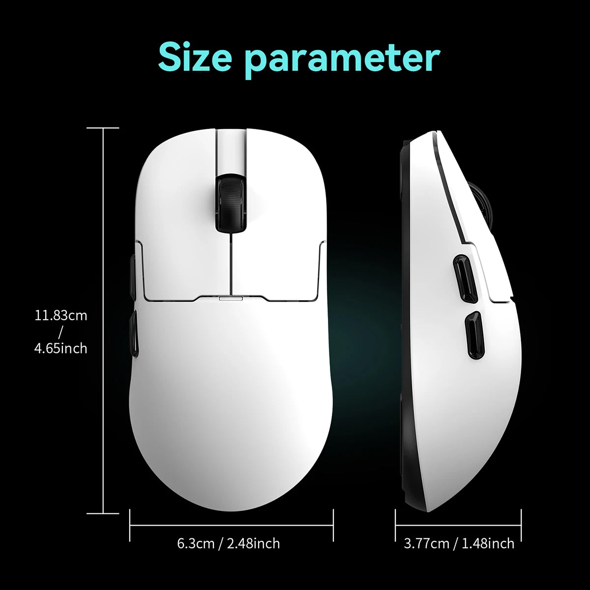 Souris Gaming Sans Fil AJAZZ AJ159 Pro – Tri-Mode 2.4G/BT/Filaire – Capteur PAW3395 – Station de Charge Magnétique