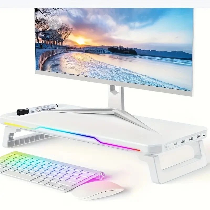 Rehausseur moniteur gaming RGB 3 ports USB — GamerZone