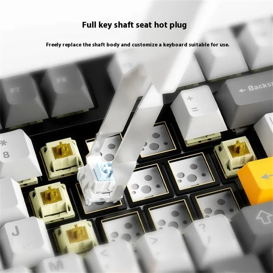 Clavier Mécanique Gaming Ajazz AK35 V3 — 104 Touches Hot-Swap Structure Gasket RGB
