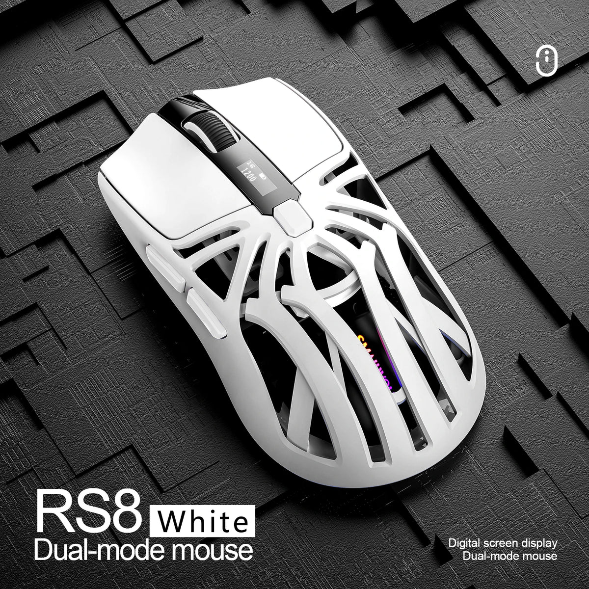 SMAILWOLF RS8 – Souris Gaming Sans Fil 10 000 DPI 1000 Hz - GamerZone