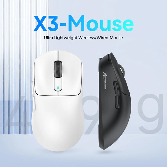 Souris Gaming Sans Fil Attack Shark X3 – PAW3395 49g 200H Tri-Mode - GamerZone