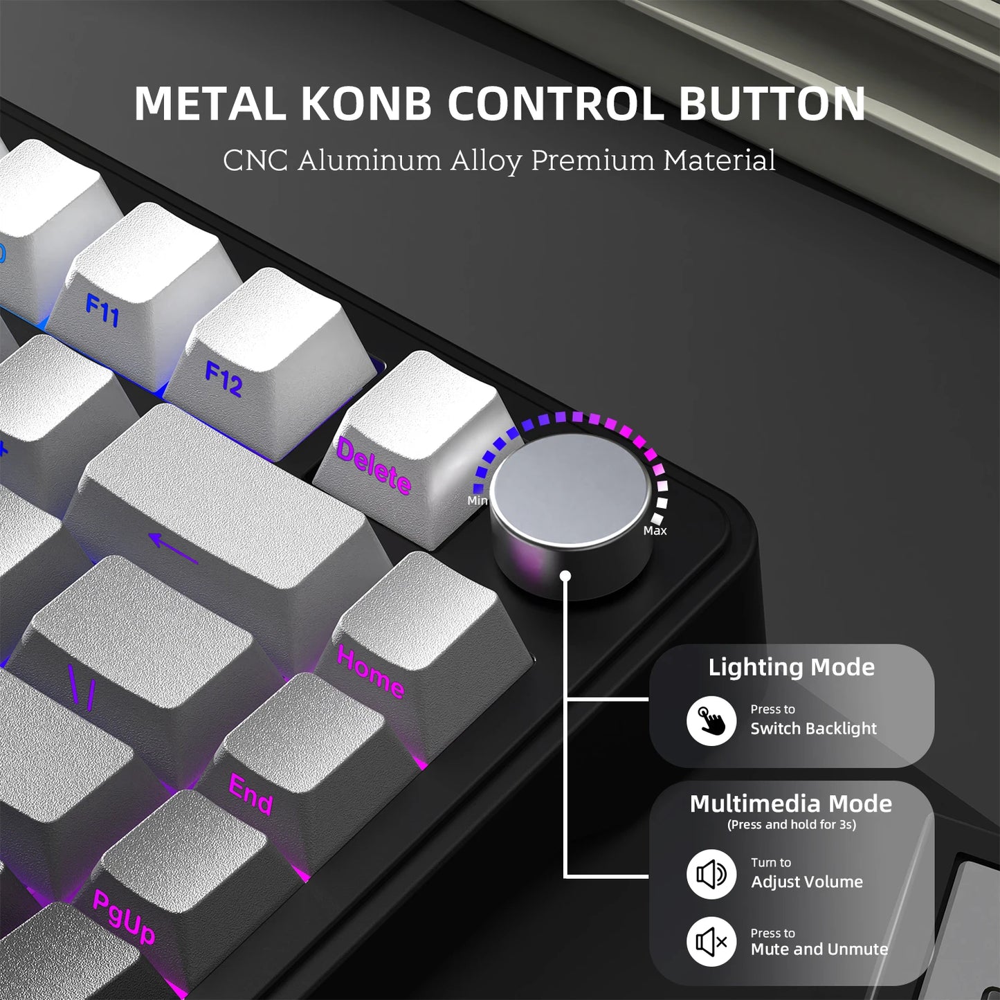 Clavier Mécanique Gaming Sans Fil Attack Shark X85 – 75% Gasket – Tri-Mode 2.4G/BT/Filaire – Switches Hot-Swap – Bouton CNC – RGB 1.6M