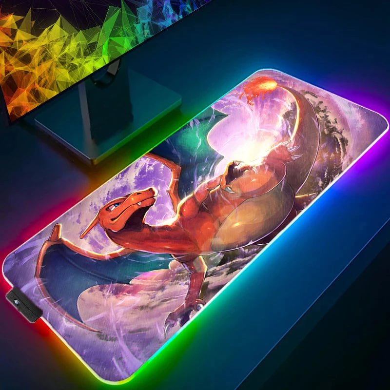 Tapis souris gaming anime Pokémon RGB LED 12 modes — GamerZone