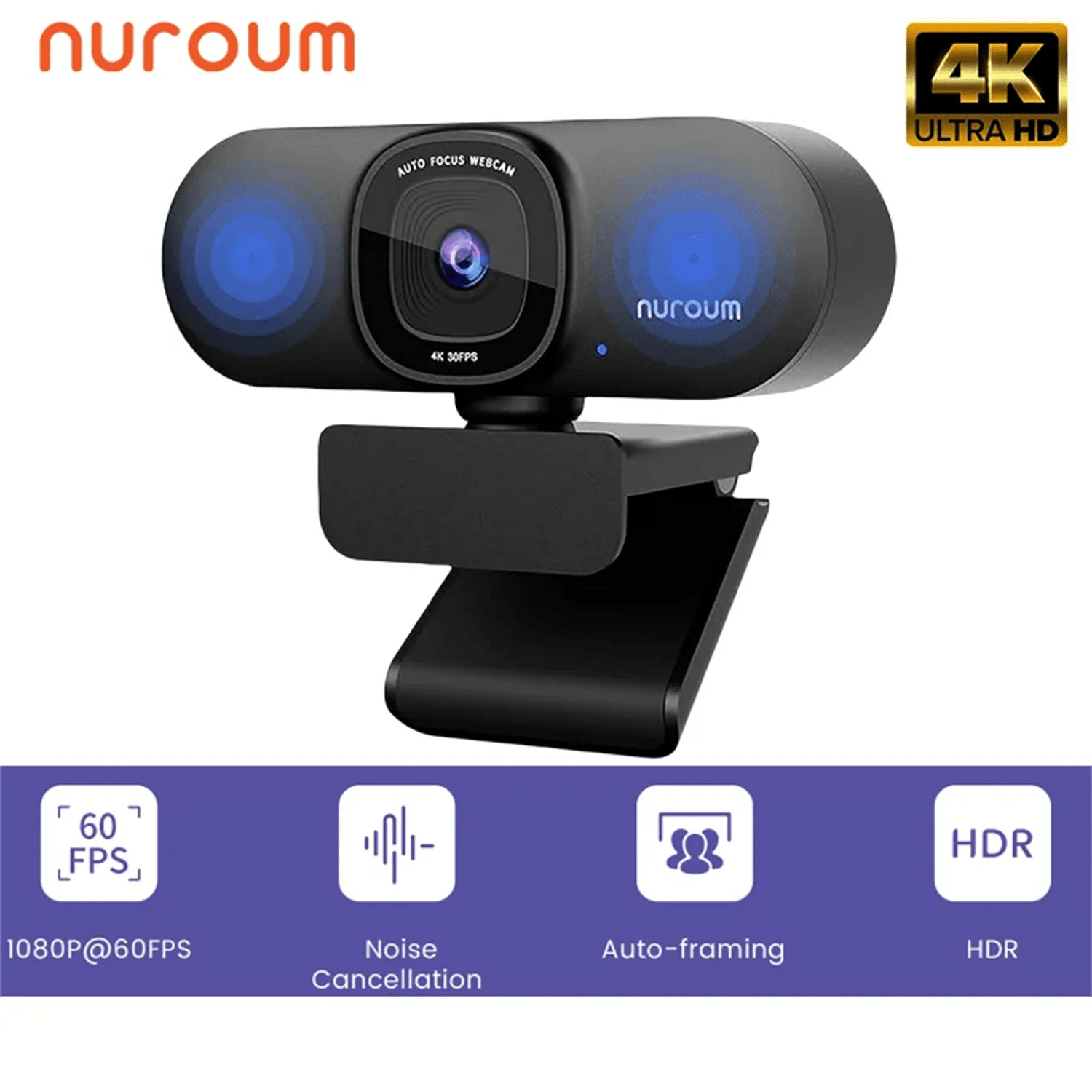 Webcam streaming 4K NUROUM emballage et packaging