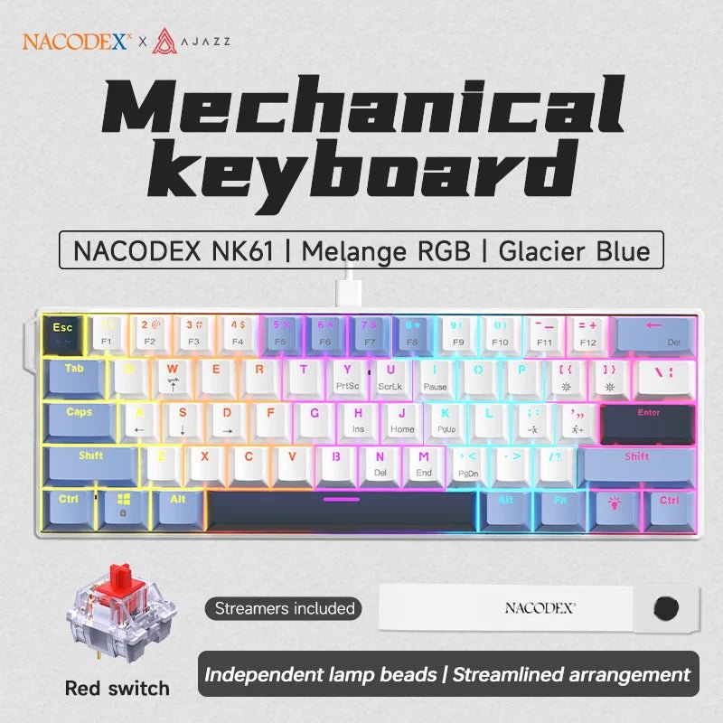 Clavier Mécanique Gaming AJAZZ NK61 — 60% RGB Hot-Swap 61 Touches - GamerZone