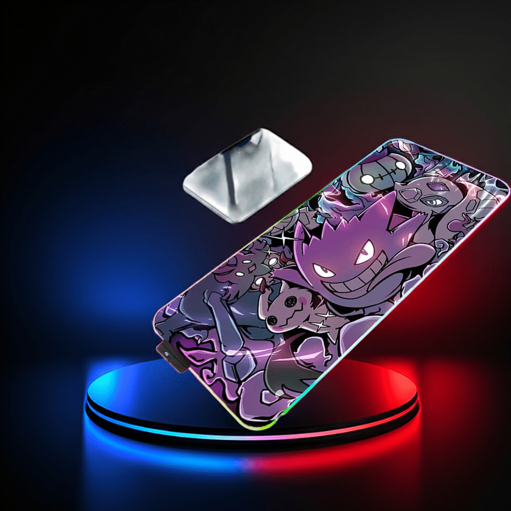 Tapis souris gaming anime Pokémon RGB LED 12 modes — GamerZone