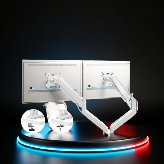 Bras double écran gaming ressort à gaz — Support VESA 32 GamerZone