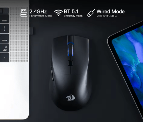 Redragon M618 LIT — Souris Gaming Sans Fil RGB Ergonomique 10000 DPI - GamerZone
