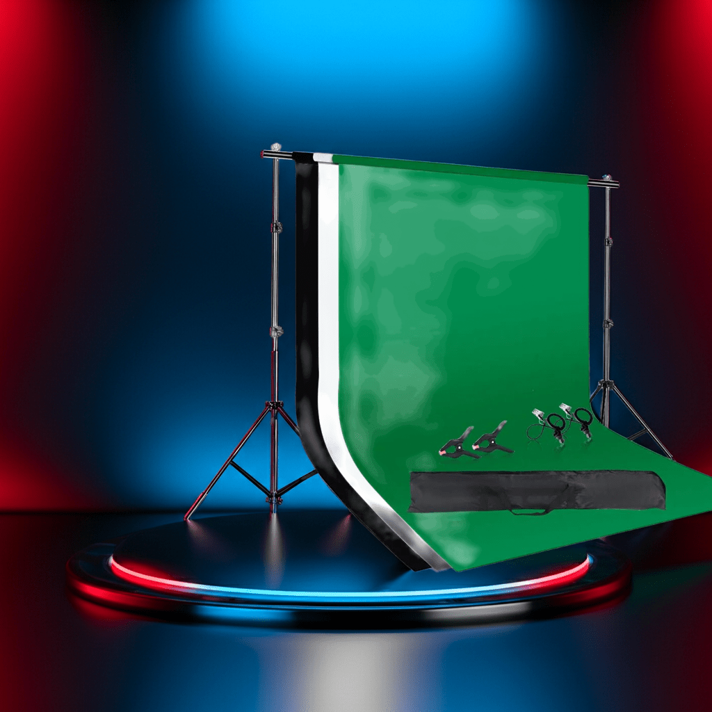 Fond vert streaming chromakey kit support 2x2m 2x3m — GamerZone