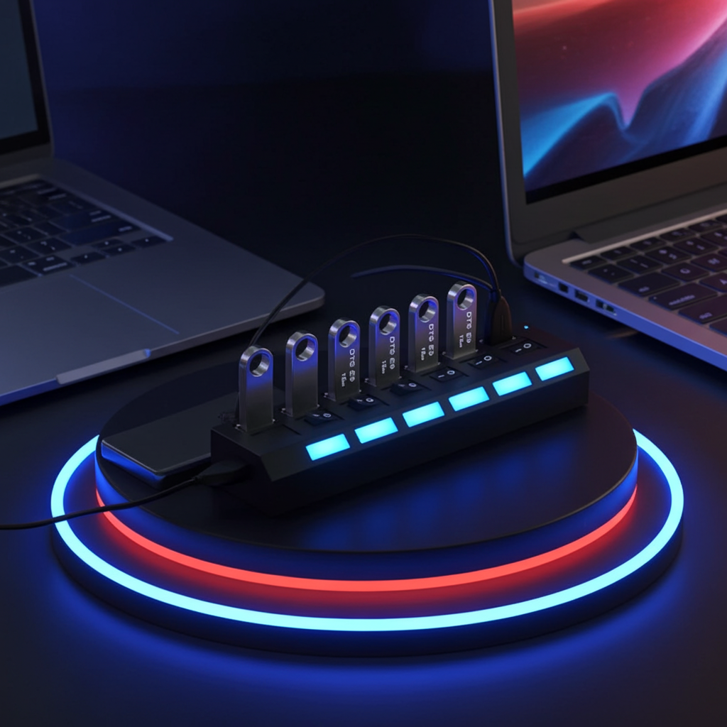 Hub USB 3.0 Gaming PC — 4 ou 7 Ports Haute Vitesse