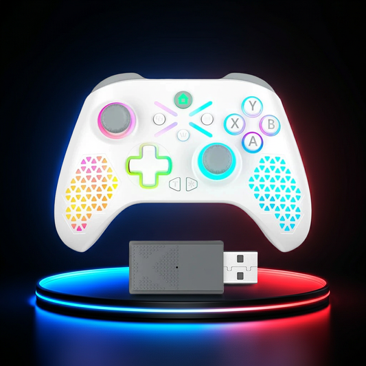 Manette Gaming Sans Fil Xbox — RGB 8 Modes / Gyroscope / Xbox & PC - GamerZone